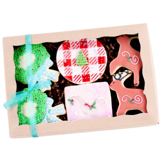 6 Pc. Rustic Christmas Cookie Gift Box Set