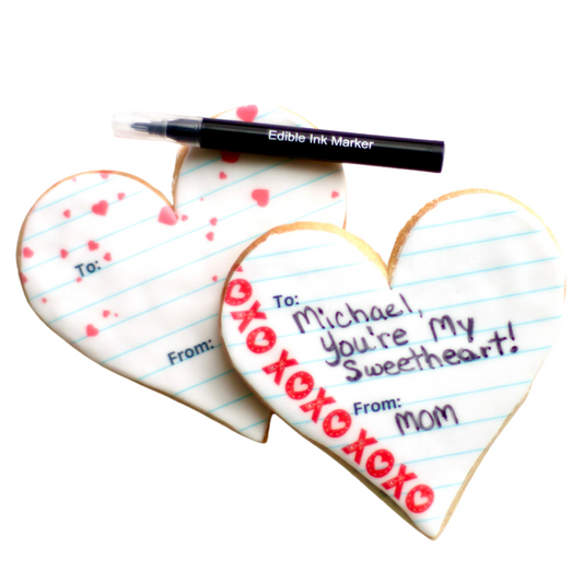 Valentine's Day Heart Message Cookie Card