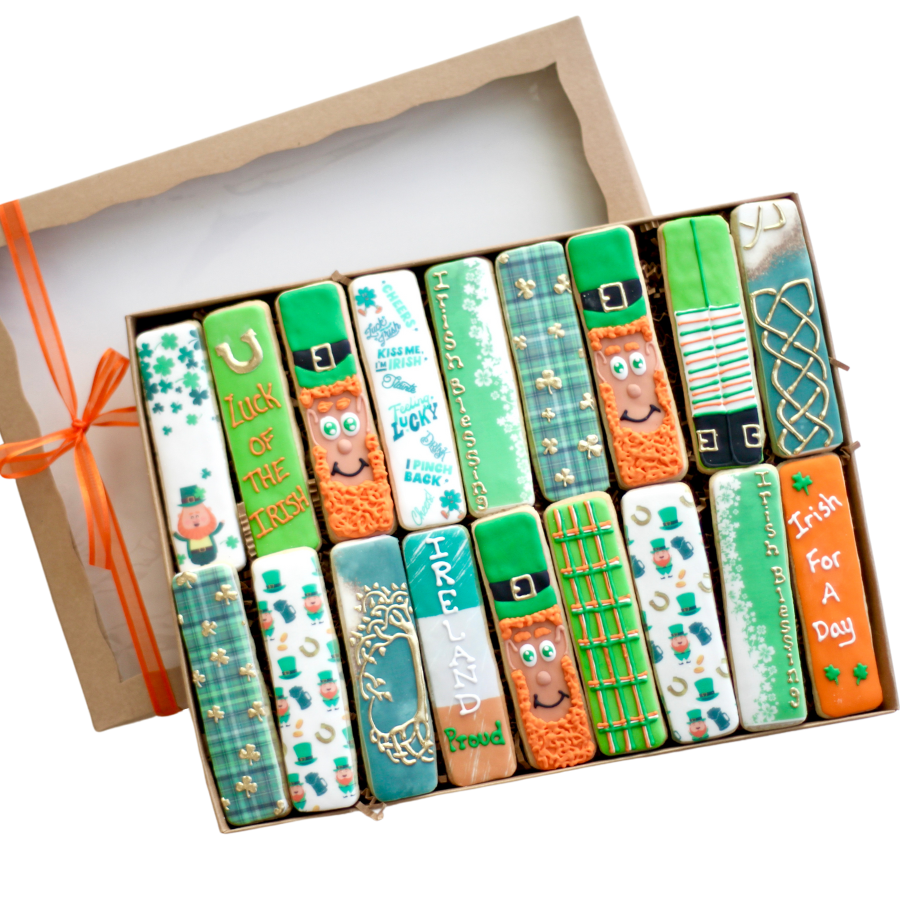 18 Ct. St. Patrick's Day Cookie Sticks Boxed Gift Set