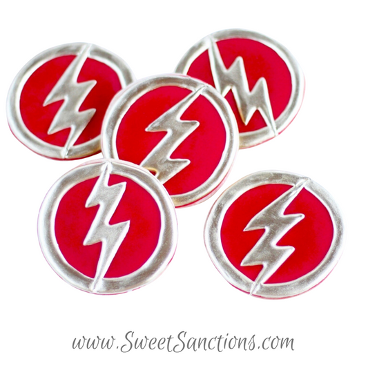 Lightning Flash Bolt Shield Cookies